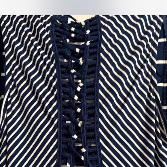 NWT Westport Navy and White Striped Nautical Casual Cruise Tank Top Shirt Size L - Picture 8 of 8